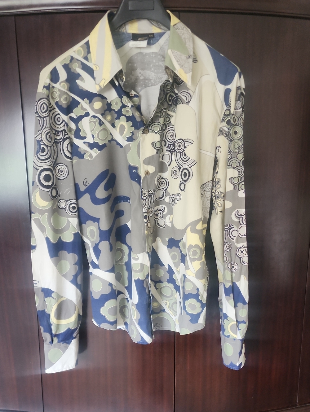Just Cavalli Multicolor Abstract Floral Button-Down Shirt